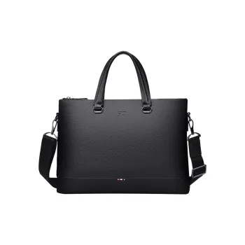 SEPTWOLVES Cow Leather Briefcase Regular Men's Black