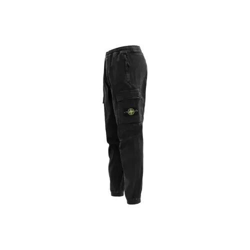 STONE ISLAND Cargo Pants Men Oil Black