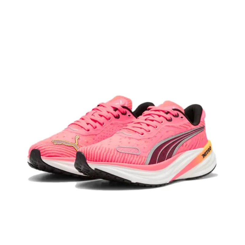 PUMA Magnify Nitro 2 Anti Slip Wear Resistant Low Top Casual Running Shoes Women's Pink-2