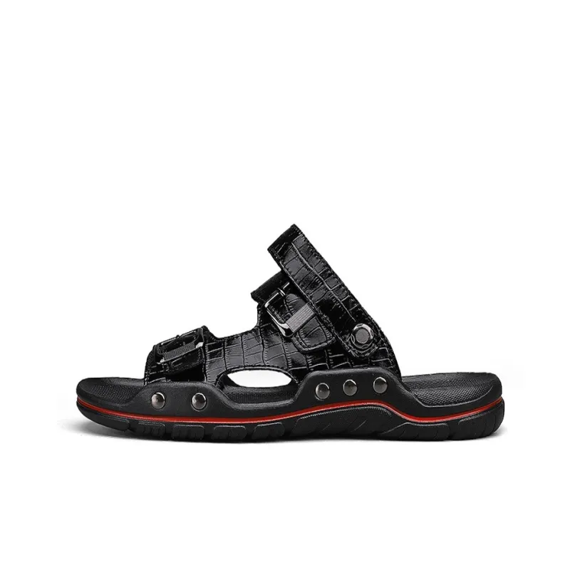 Bull charm Beach Sandals Men Ecru/Black-4