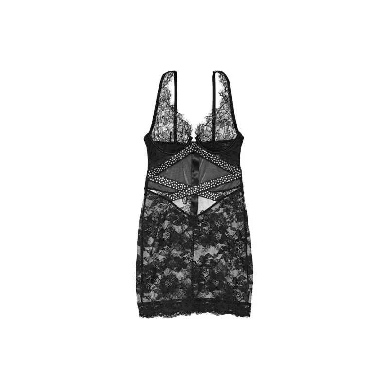 Victoria's Secret SEXY KI Nightgown Women's Black-0