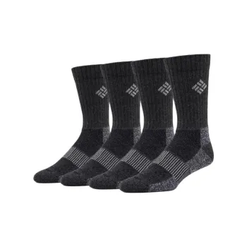 Columbia MC Colorblock 4PK Mid-Calf Socks Men's 4 Pack Black