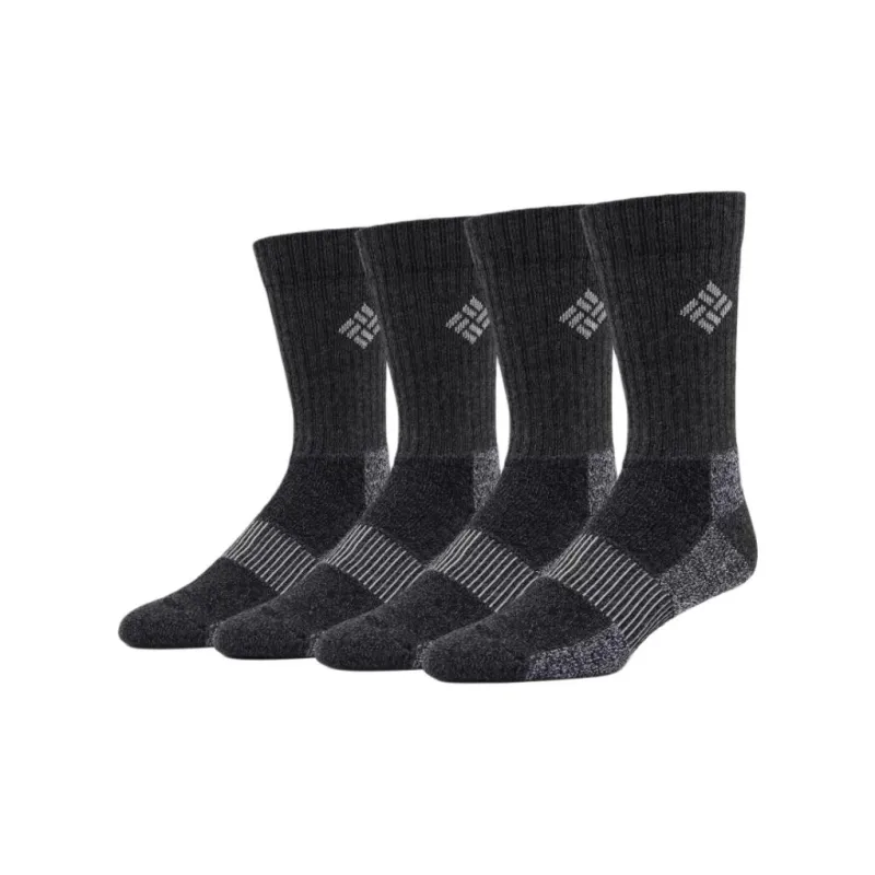 Columbia MC Colorblock 4PK Mid-Calf Socks Men's 4 Pack Black-0