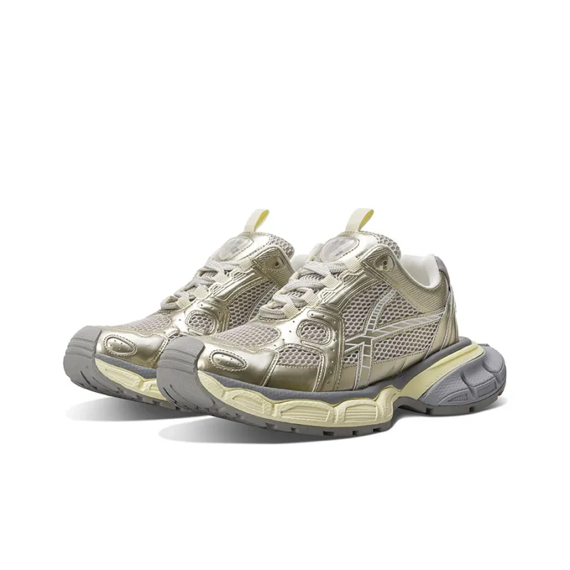 HART DAVIS X103 Series Wear Resistant Height Increasing Low Top Chunky Sneakers Unisex Champagne-2