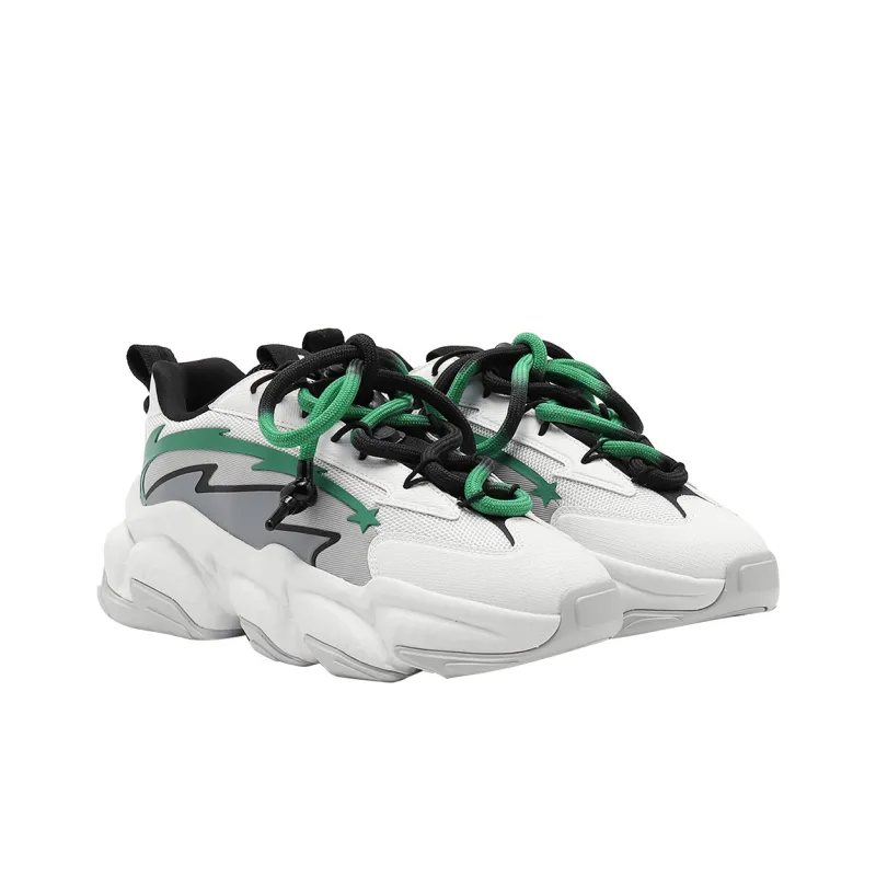 STARTER Rock Formation Series Anti Slip And Wear Resistant Breathable Low Top Chunky Sneakers Women's White-2