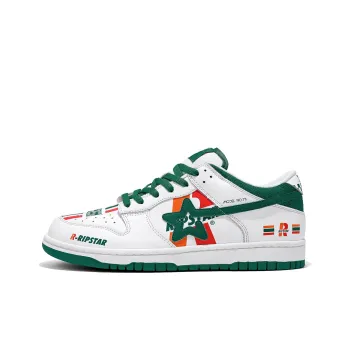 RIPSTAR SKBD SC Anti Slip Wear Resistant Low Top Skateboard Shoes Unisex White Green