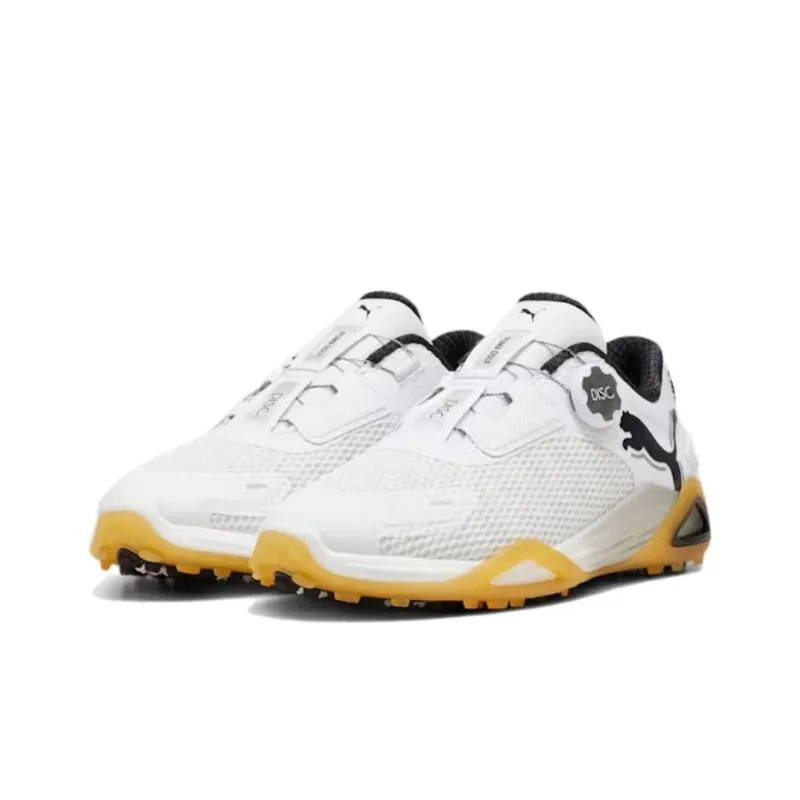 PUMA Anti Slip Wear Resistant Low Top Golf Shoes Men's White-2