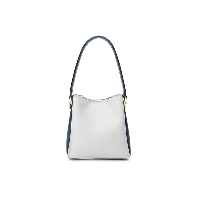 Ancient Yi Xi Cow Leather Niche Design Cheongsam Shoulder Bag Women's Distant Mountain Blue-2