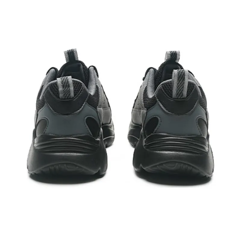 XTEP Cushioning Wear Resistant Low Top Casual Running Shoes Men's Black Gray-3