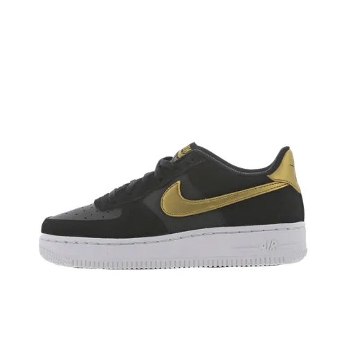 Nike Air Force 1 Skateboard Shoes Women's Low-Top Black/Gold