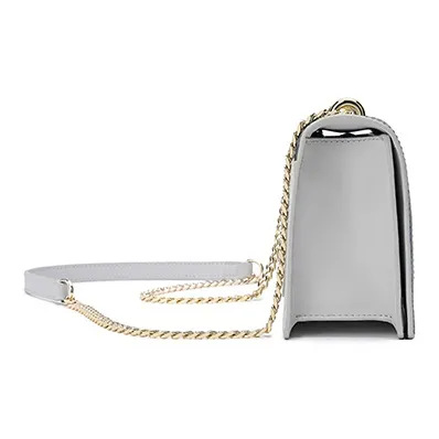Ancient Yi Xi Cow Leather Chain Small Square Bag Shoulder Bag Women's Distant Mountain Blue-3