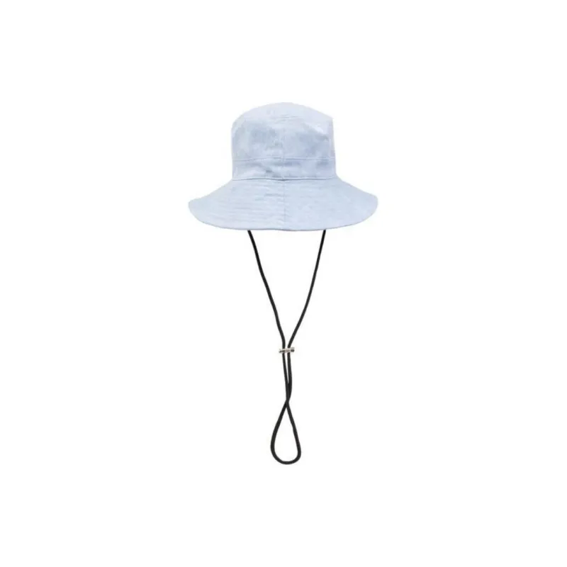GANNI Wide Brim Denim Bucket Hat-1