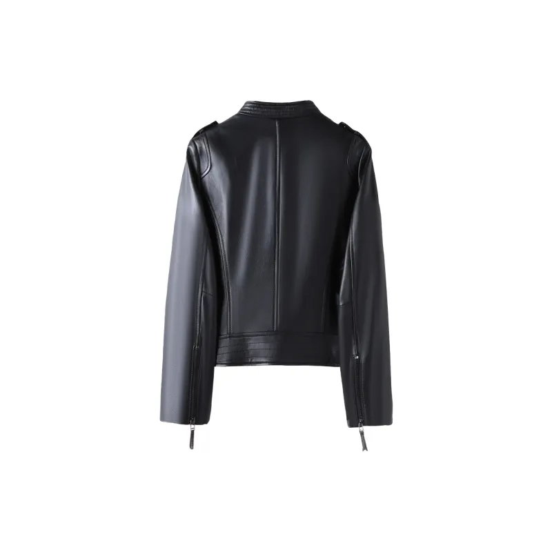 FORTEI Leather Jacket Women's Black-1