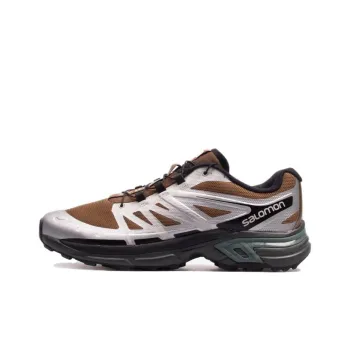 SALOMON XT Wings 2 ADV Cushioning, Wear Resistant Low Top Hiking Shoes Unisex Silver Brown