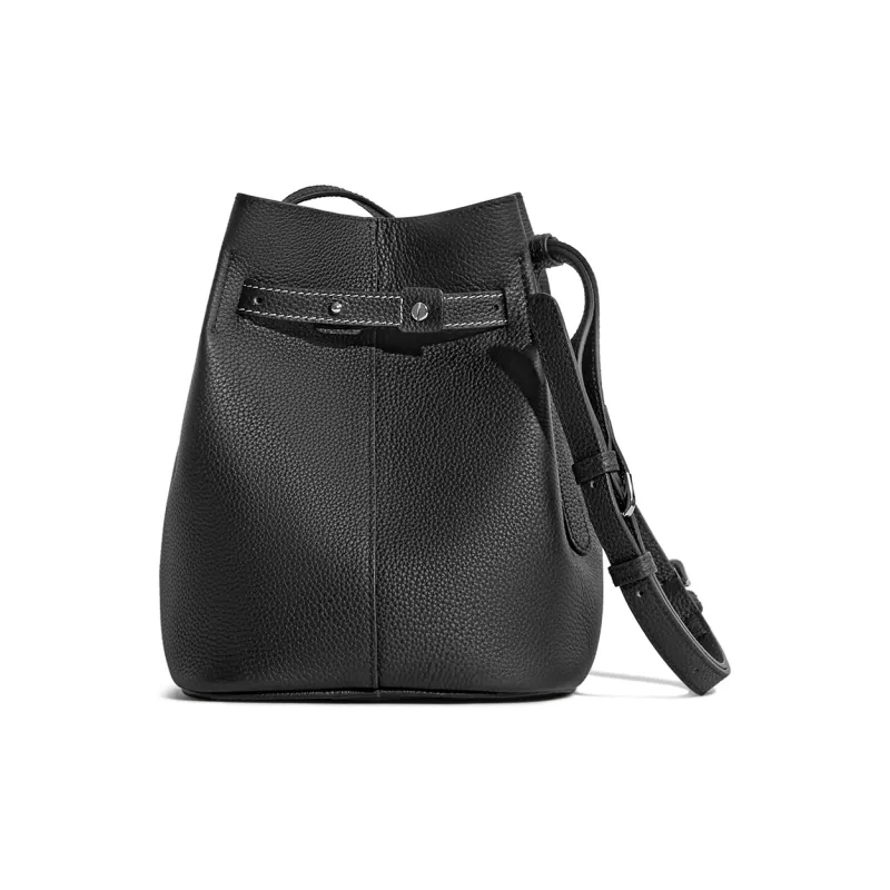 Cthulhu Cow Leather Shoulder Bag Medium Size Women's Blue/Black/Ecru-10