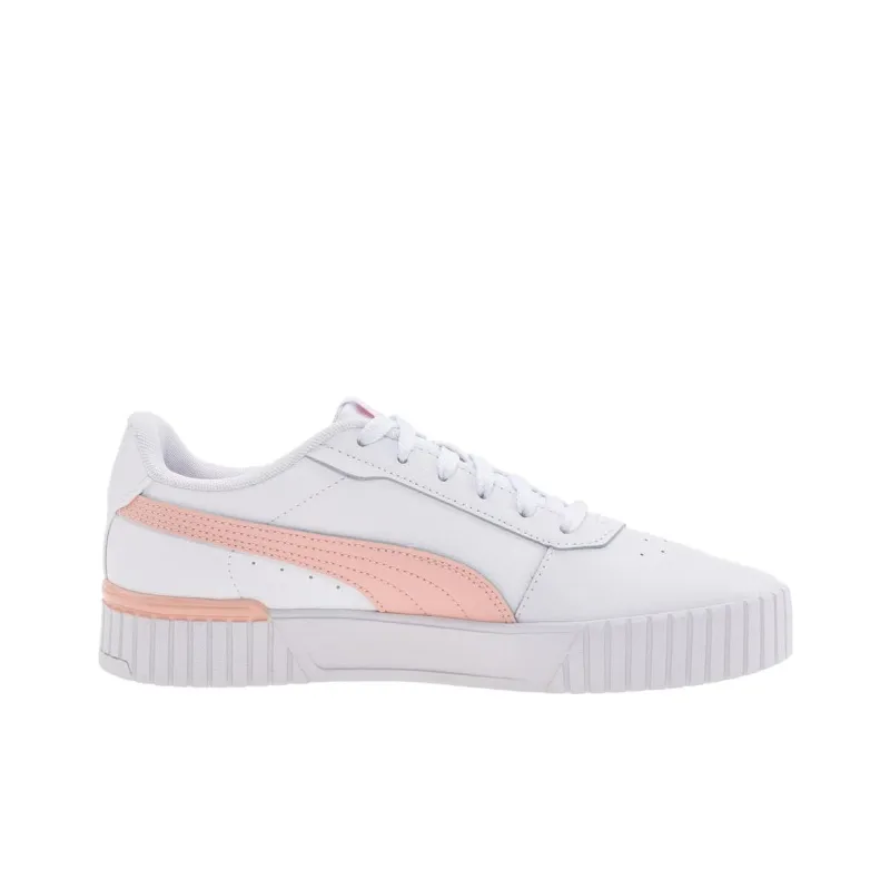 PUMA Carina 2.0 2.0 Abrasion Resistant Breathable Low Top Skateboard Shoes Women's White Pink-1