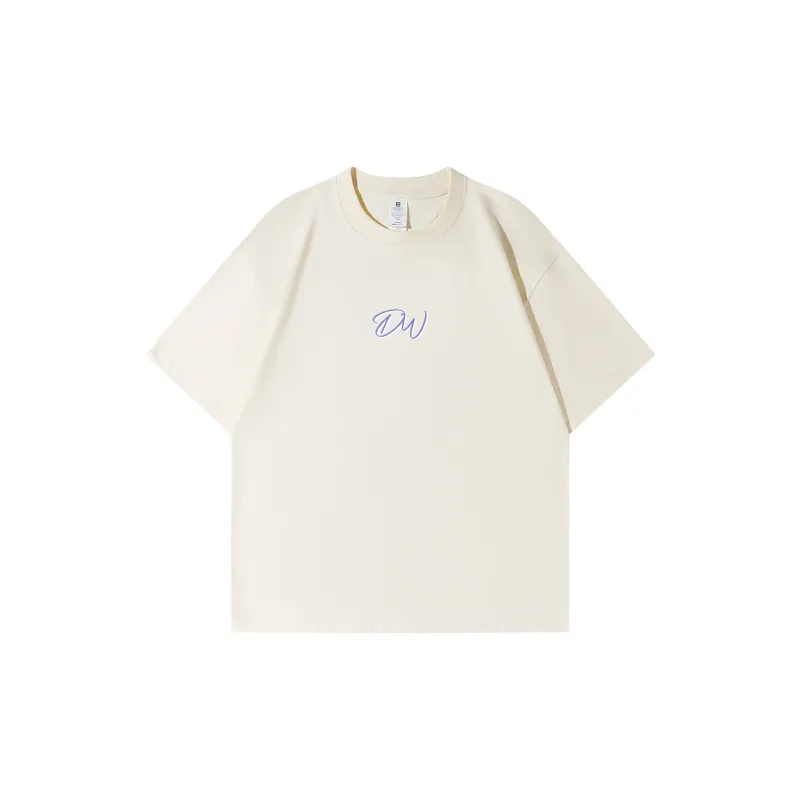 D&W T Shirts Unisex Ecru-1