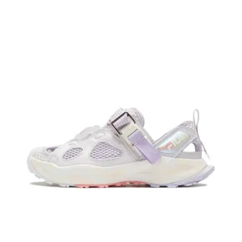 FILA KIDS Slip Resistant Breathable Lightweight Children's Sandals White Purple Teenagers