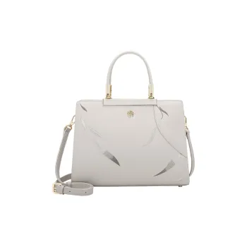 Ancient Yi Xi Cow Leather Cheongsam Handbag, Shoulder Bag, Crossbody Bag Women's Plain White