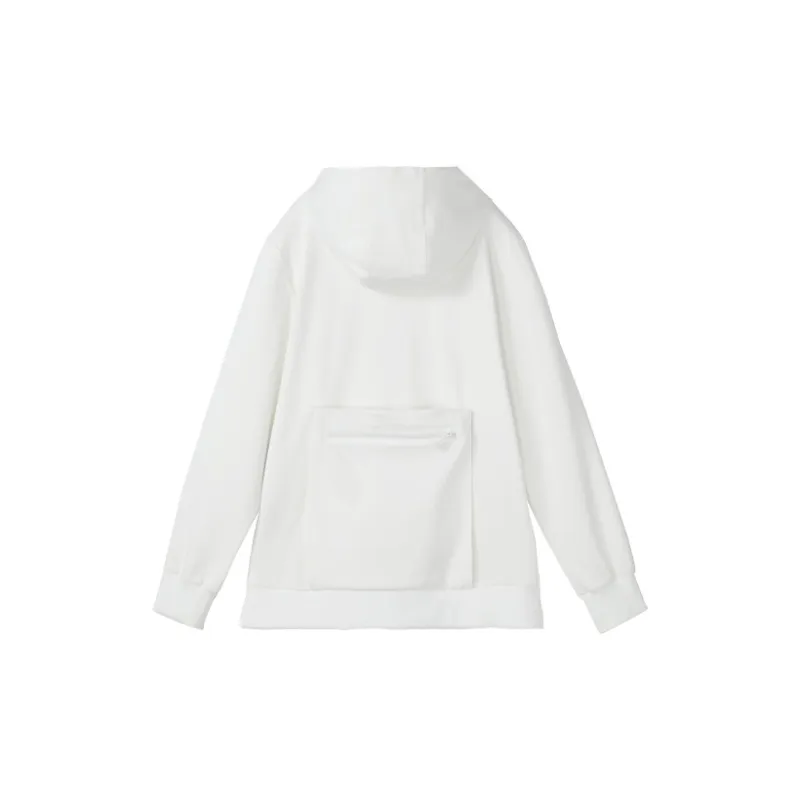 NORVINCY Off The Shoulder Zip Closure Semi Open Front Casual Sweatshirt Unisex-4