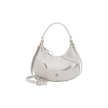 Ancient Yi Xi Cow Leather Niche Premium Hanfu Crossbody Underarm Shoulder Bag Regular Women's Plain White