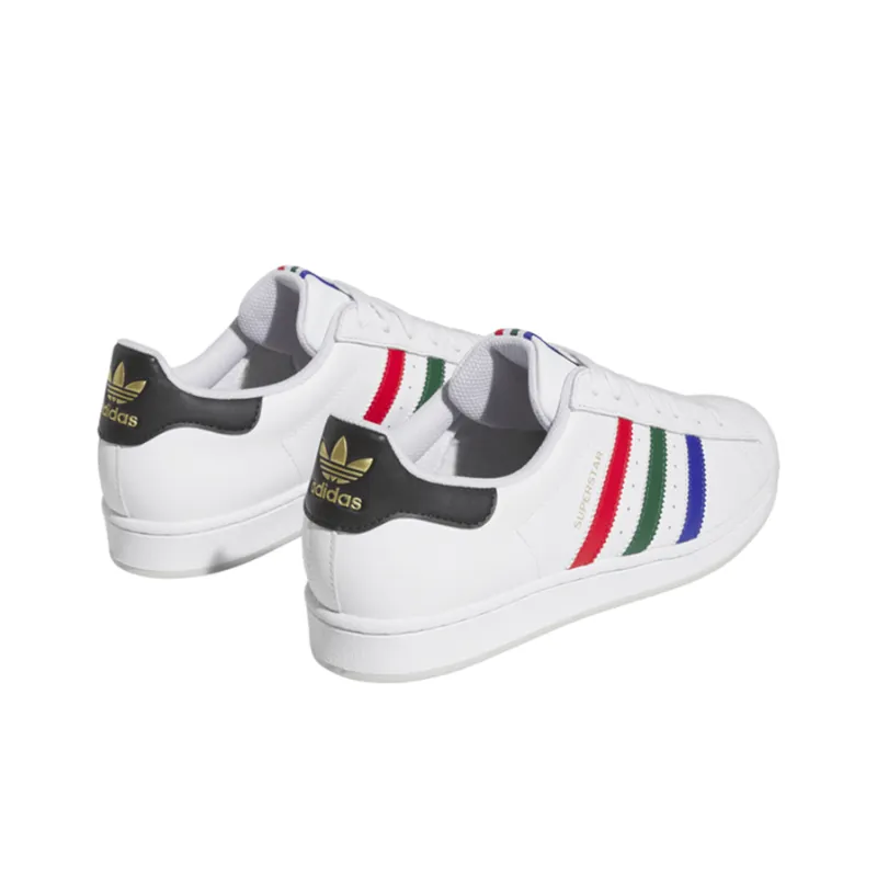 Superstar Adidas Originals 'White Lucid Blue Scarlet Green'-2