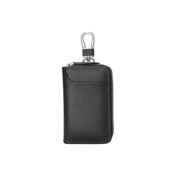 OUZIHUANG Cow Leather Key Pouch Small Size Unisex Red/Blue/Black/Brown