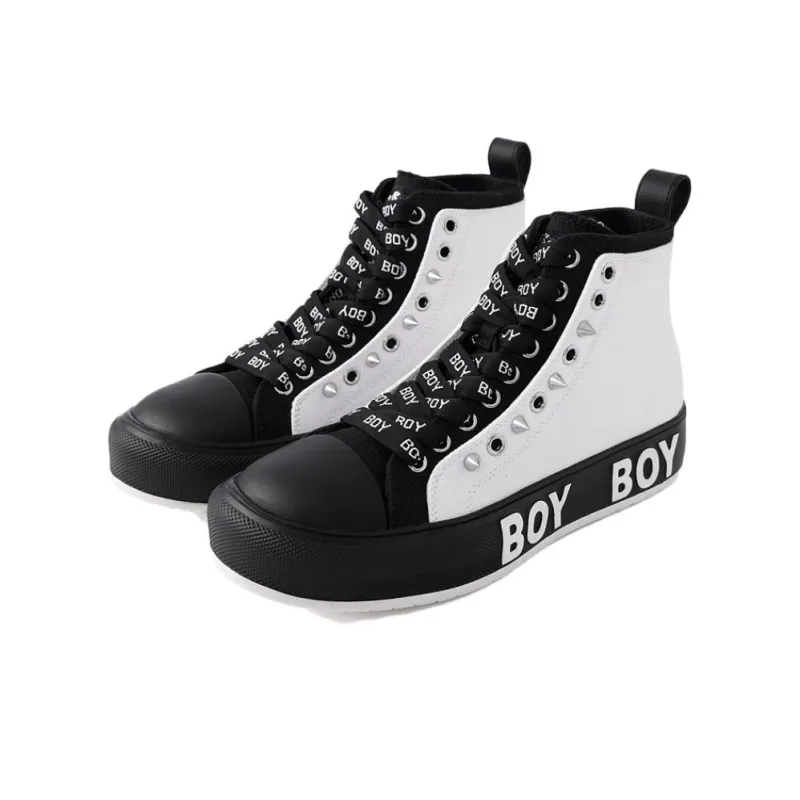 Boy London High Top Skateboard Shoes Unisex White-1