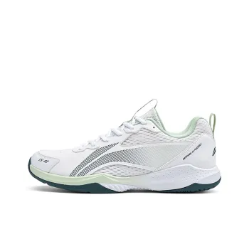 LINING Badminton Shoes Unisex Low Top Standard White/Cloud Emerald Green
