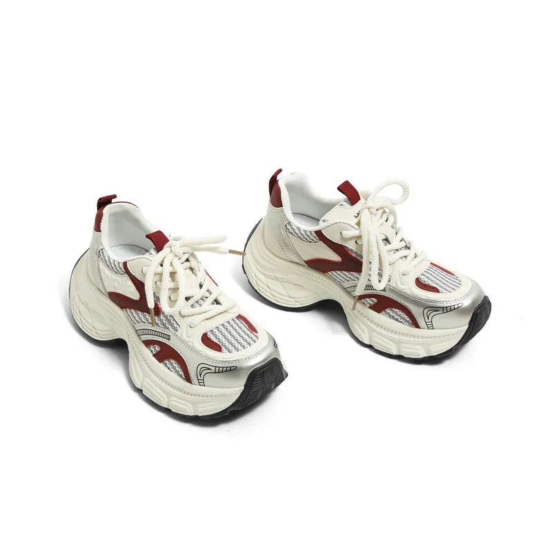 HUANQIU Breathable Support Height Increasing Chunky Sneakers Women's-8