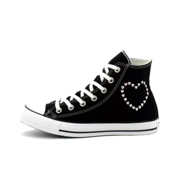 Chuck Taylor All Star Women's Converse High 'Embroidered Hearts Black' Women's