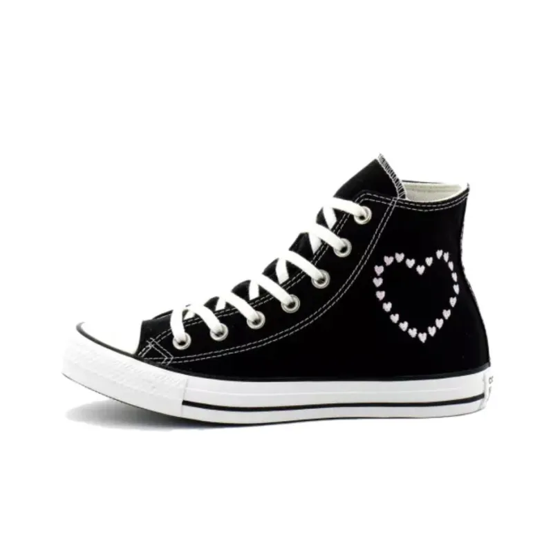 Converse Women's Chuck Taylor All Star High 'Embroidered Hearts Black' Women's-0