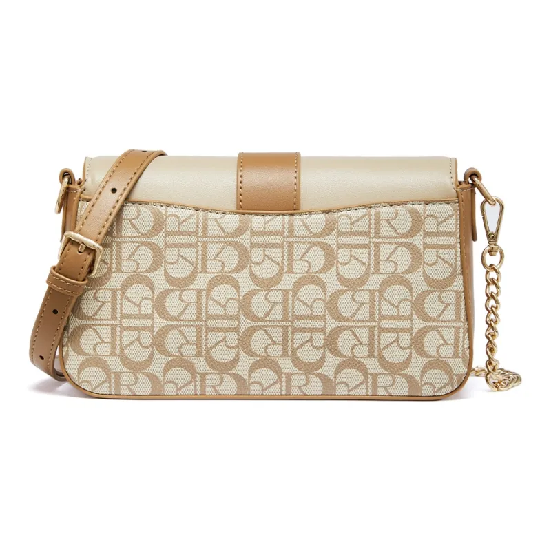 RED DRAGONFLY Cow Leather, PVC, Microfiber, Synthetic Leather Crossbody Bag Regular Women's Mocha/Coffee-3