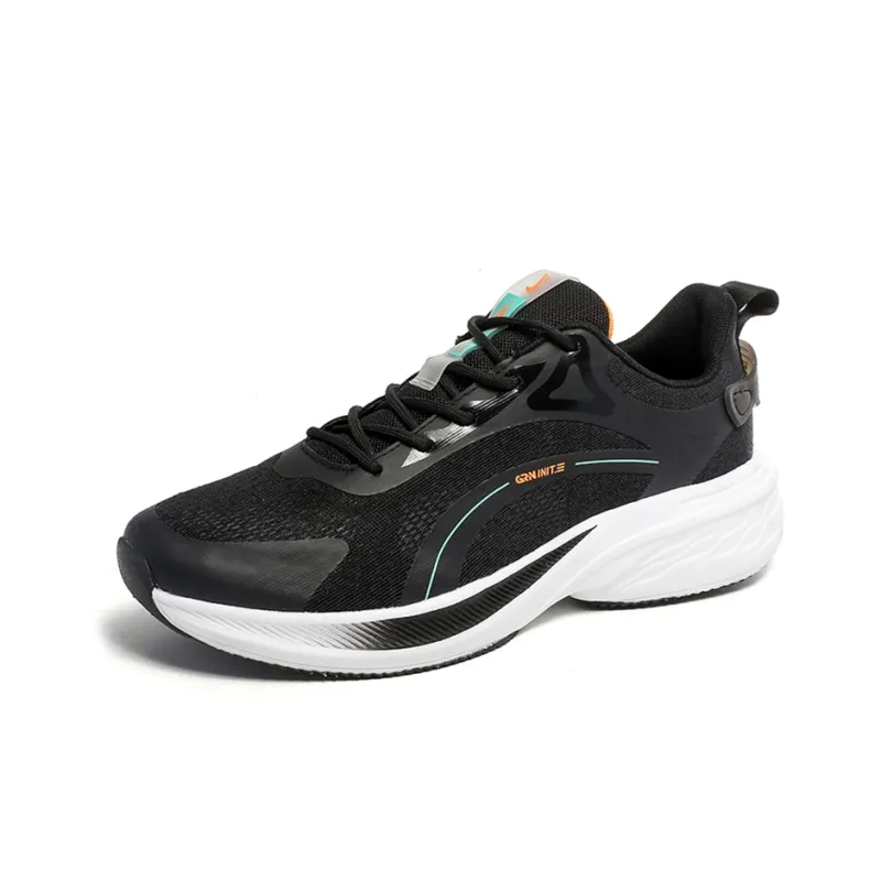 K bird Slip Resistant, Abrasion Resistant, Breathable, Rebound Low Top Running Shoes Men's Black-2