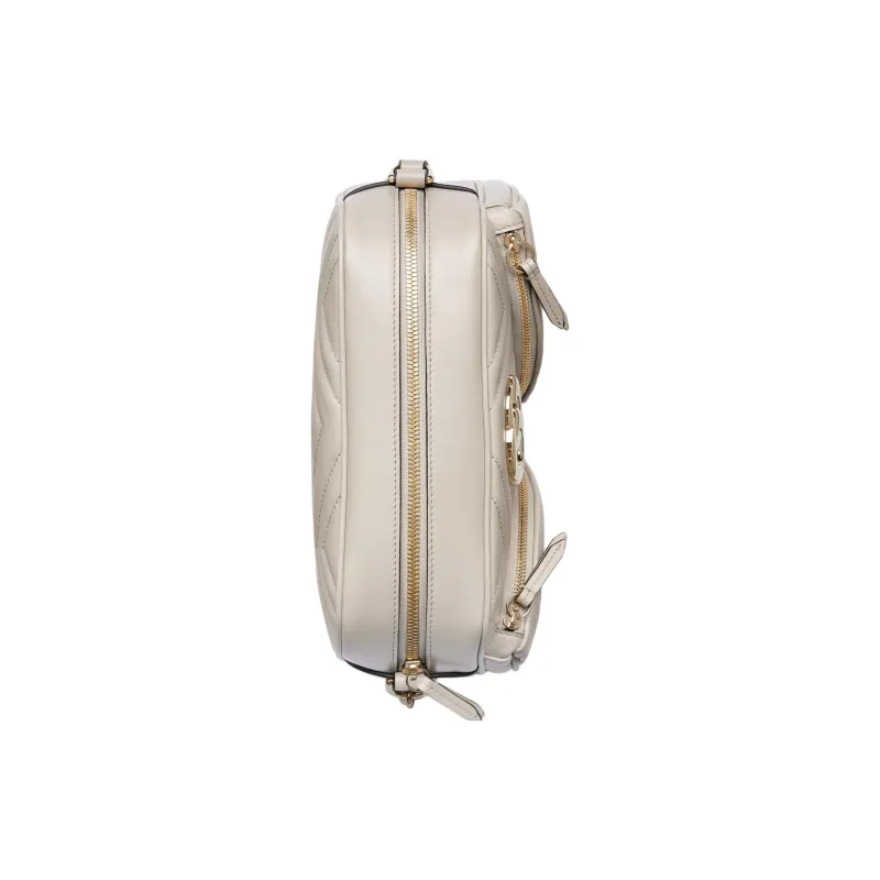 GUCCI GG Marmont Leather Crossbody Bag Shoulder Bag Women's Ivory White-5