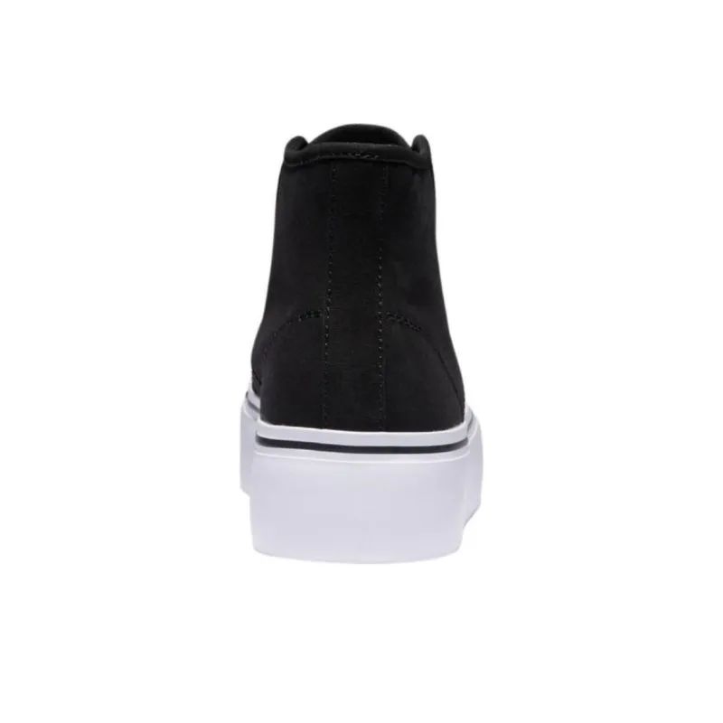 DC Shoes High Top Canvas Shoes Women's Black White-3