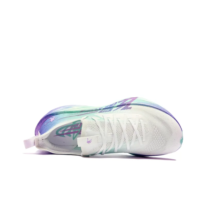 QIAODAN Flying Shadow PLAID 1.5 Running Shoes Men Low Top Jordan White Purple Blue-3