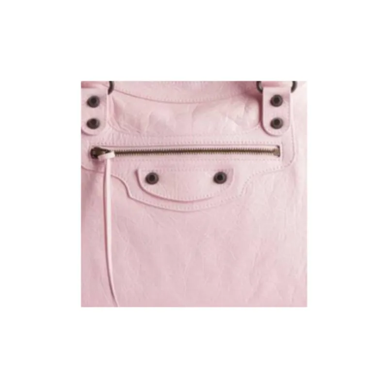 Balenciaga Lambskin Tote Bag Shopping Bag Shoulder Bag Crossbody Bag Handbag Medium Size Women's Light Pink-5