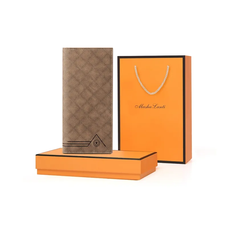 MashaLanti Synthetic Leather Wallet Men's Coffee-4