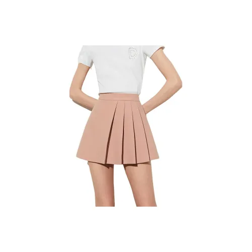 DPLAY Casual Short Skirts Women's Gray Orange Pink