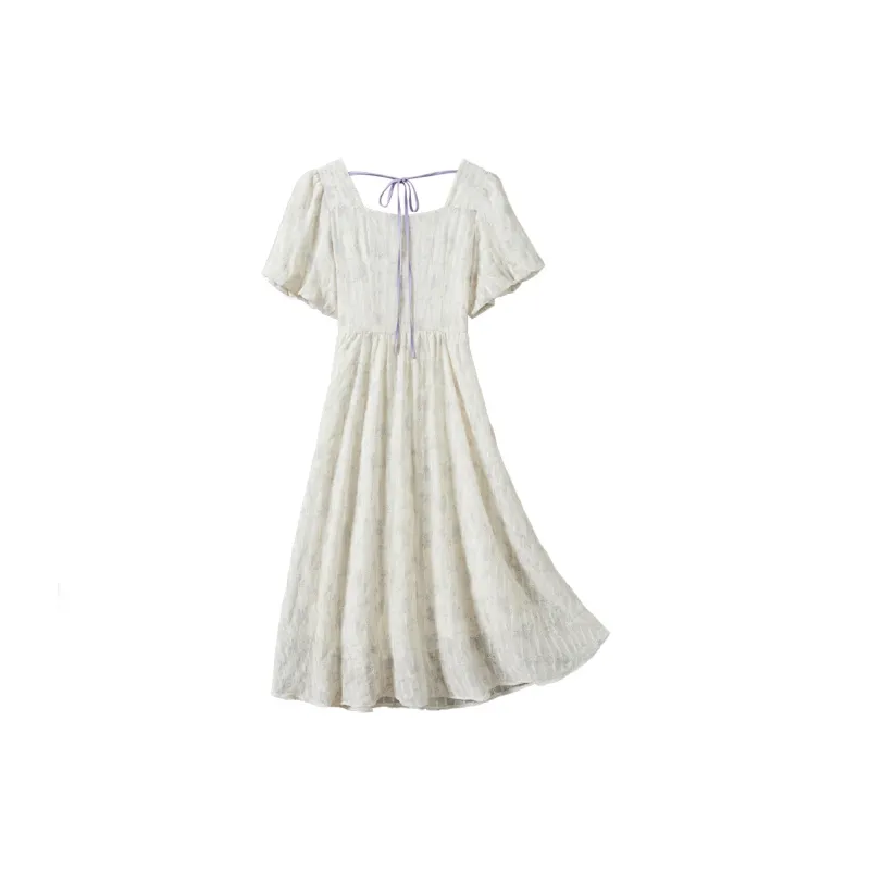 FORTEI Short Sleeved Dresses Women's Light Purple-1
