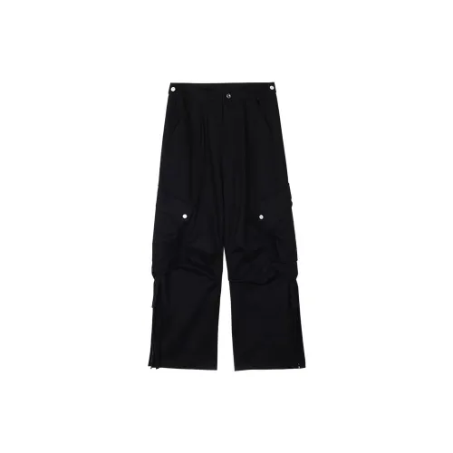 0-CROWORLD Casual Pants Unisex Black