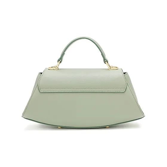 Ancient Yi Xi Cow Leather Fashion Cheongsam Portable Elegance Shoulder Bag, Crossbody Bag Women's Willow Sprout Green-2