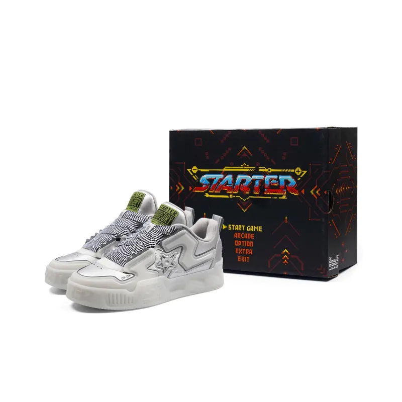 STARTER Vol Laser Palm Game Shoes Low-Top Skateboard Shoes Men's Gray-5