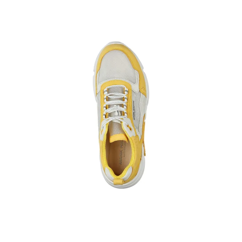 Skechers Block Cushioning Abrasion Resistant Breathable Low Top Casual Shoes Women's Yellow-3