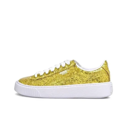 Puma Women's Basket Platform Glitter 'Gold'