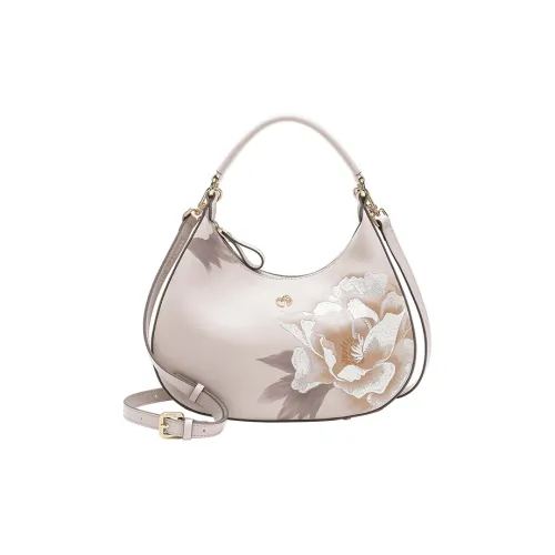 Ancient Yi Xi Cow Leather New Chinese Style Underarm Shoulder Bag, Crossbody Bag, Handbag Regular Women's Litmus Red