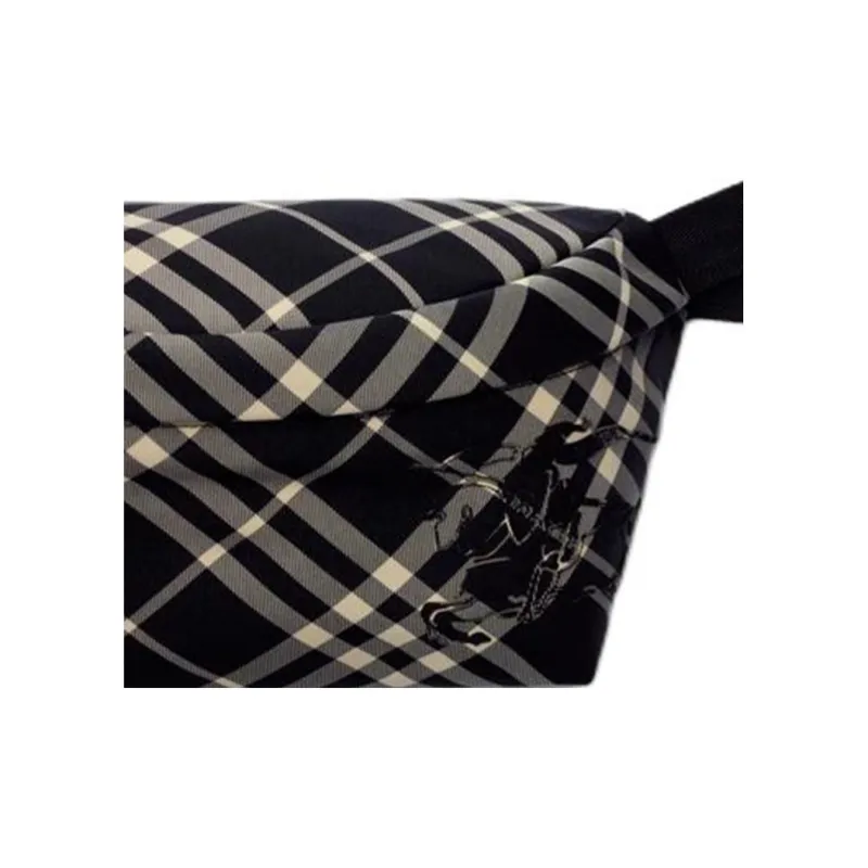 Burberry Polyester With Polyurethane Fanny Pack, Crossbody Bag Men's Black & Printed Fabric-2