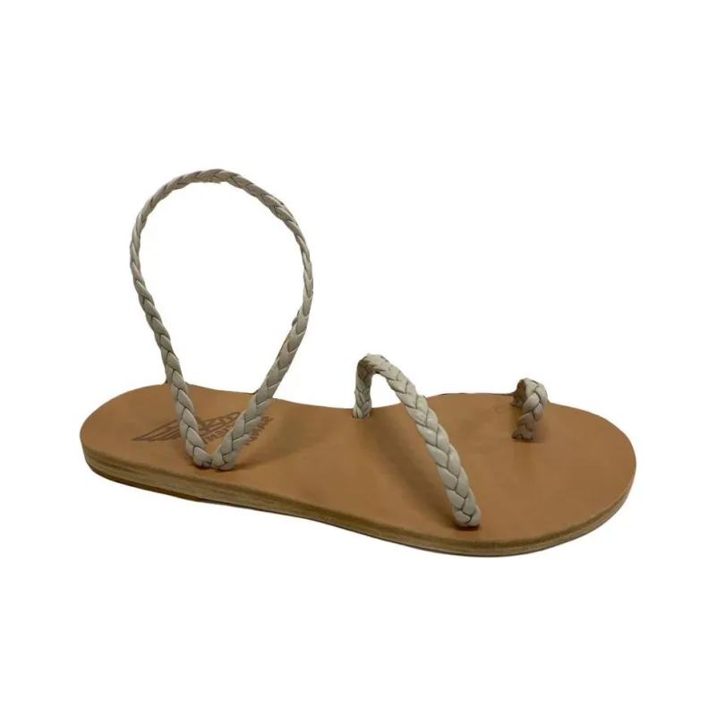 ANCIENT GREEK SANDALS One Strap Sandals Women's Gray White-1