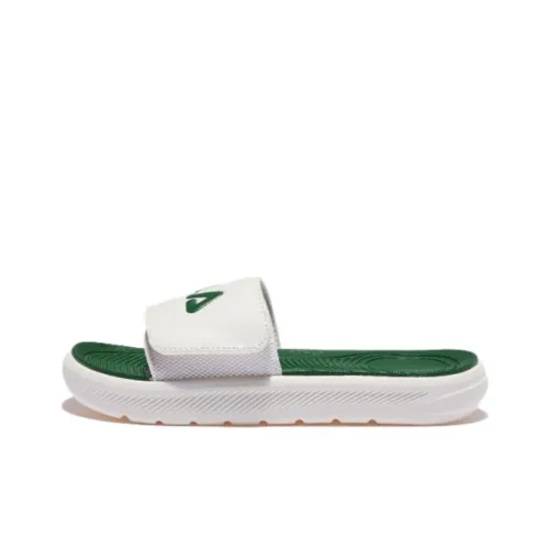 FILA Rubber Sole Slide Slippers Unisex White Green